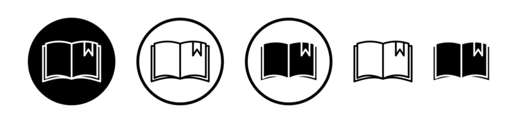 Book bookmark vector icon symbol. illustration sign collection.