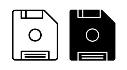 Floppy disk vector icon symbol. illustration sign collection.