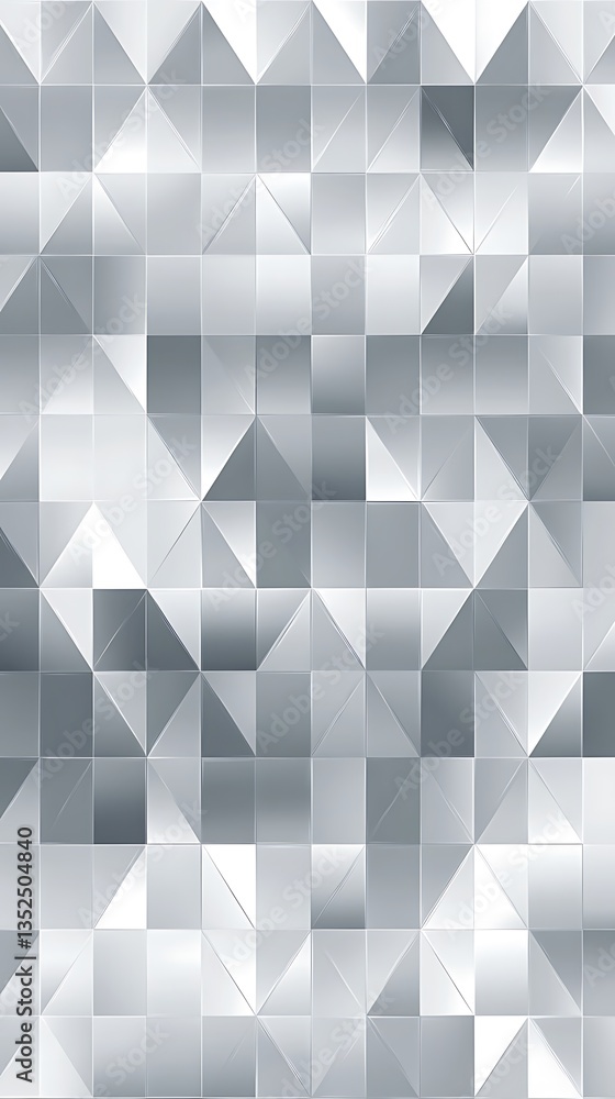 Leinwandbilder abstract geometric silver triangle pattern background texture design