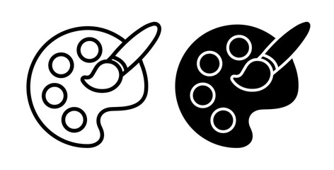 Palette vector icon symbol. illustration sign collection.