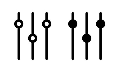 Settings sliders vector icon symbol. illustration sign collection.