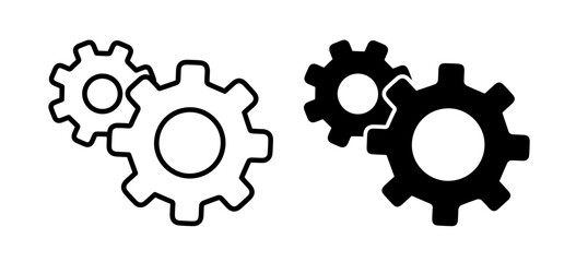 Settings vector icon symbol. illustration sign collection.