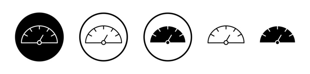 Tachometer vector icon symbol. illustration sign collection.