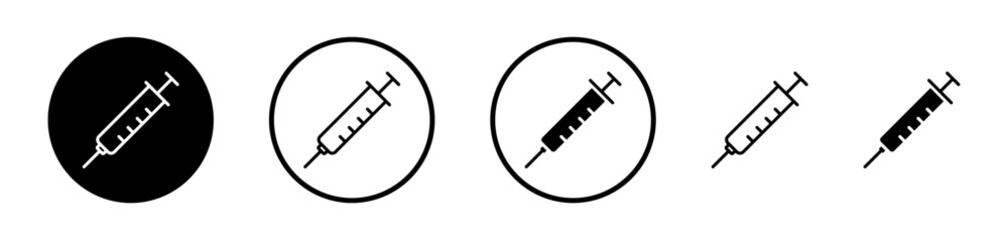Syringe vector icon symbol. illustration sign collection.