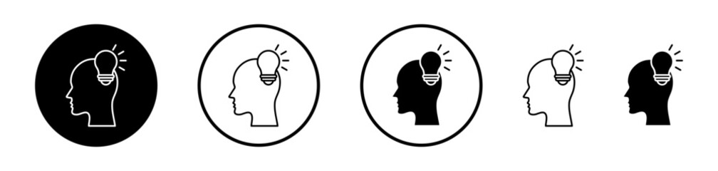 Thinking vector icon symbol. illustration sign collection.