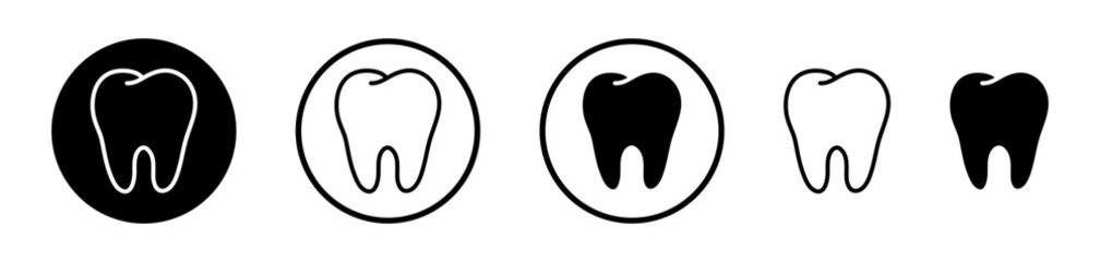 Tooth vector icon symbol. illustration sign collection.