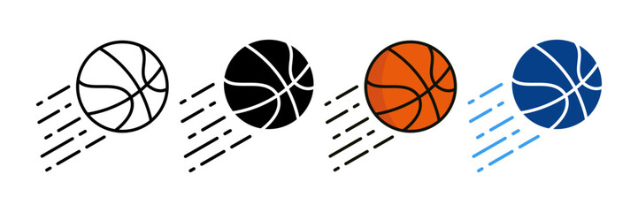 Basketball  Icon Set Multiple Style Collection