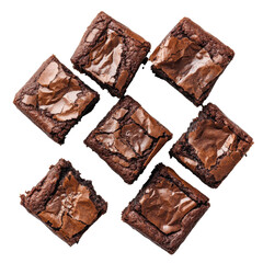 Brownies isolated on white background