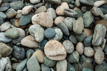 Rock wall. Background of stone for decoration. texture for design. Granite pebbles texture