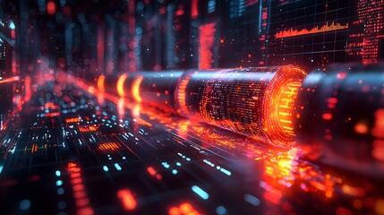 Futuristic data analytics powering financial predictions