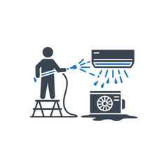 Cleaning Air Conditioner Icon