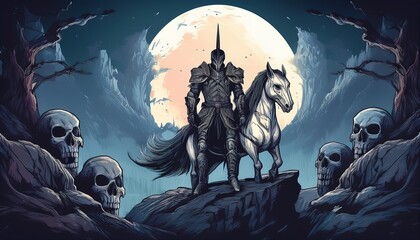 halloween night scene