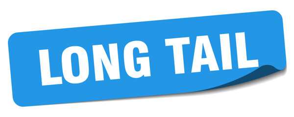 long tail sticker. long tail label