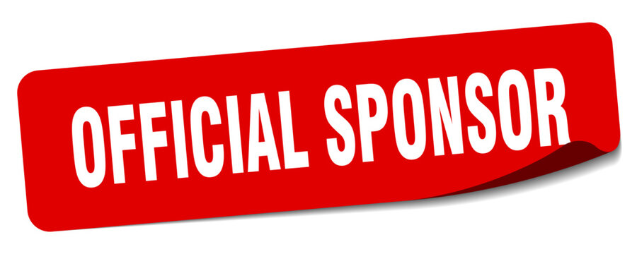 official sponsor sticker. official sponsor label