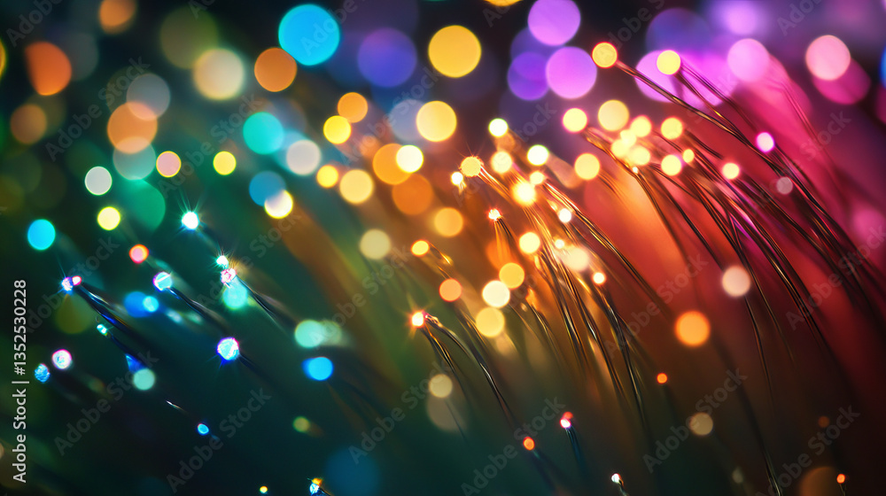 Poster digital cyberspace and digital data network connections concept. transfer digital data hi speed inte