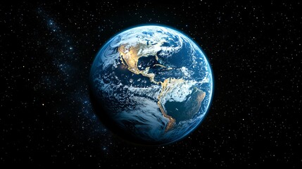 A futuristic depiction of Earth with a space station orbiting in the background, symbolizing the intersection of technology, sci-fi, and business. The minimalist design emphasizes the vastness of spac