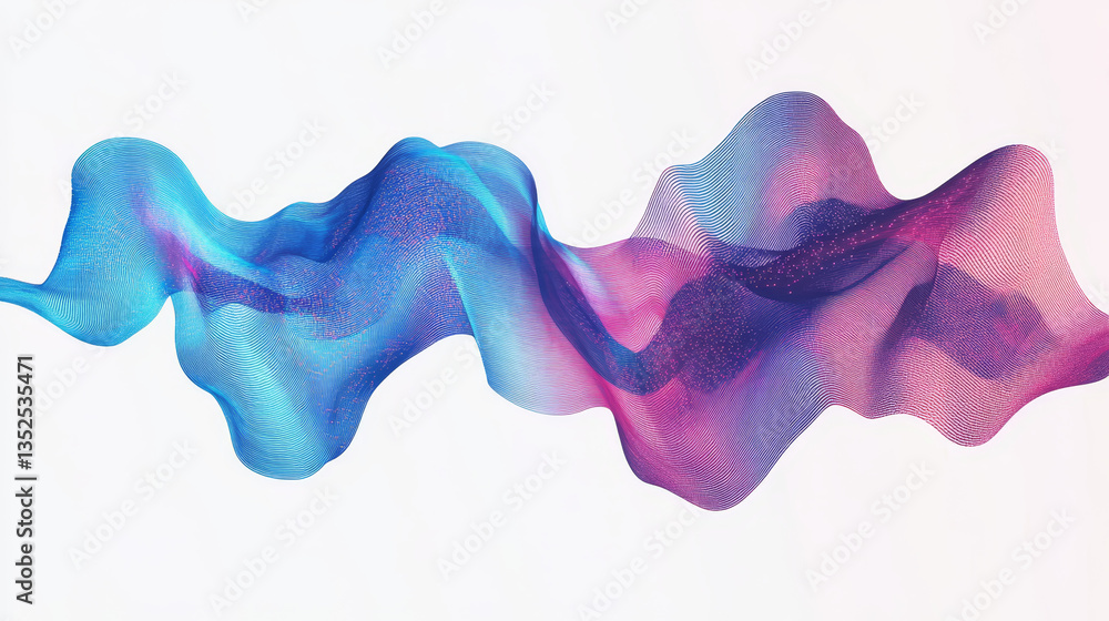Poster beautiful abstract wave technology background.connection structure.big data visualization and busine