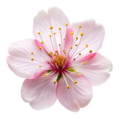 Fototapeta premium Pink Almond Blossom Flower isolated on transparent background