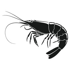 A vector illustration of a crayfish and lobster with claws, showcasing fresh raw seafood in a closeup, isolated on a white background, representing nature, river, and crustacean species