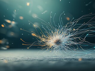 Glowing Particle Burst for Dark Surface.