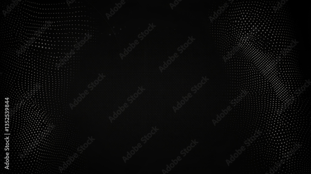 Poster polygon abstract background concept of dots and lines connected. with dark background and side space