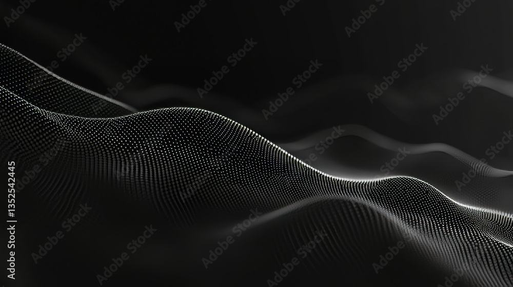 Poster polygon abstract background concept of dots and lines connected. with a dark background and empty sp