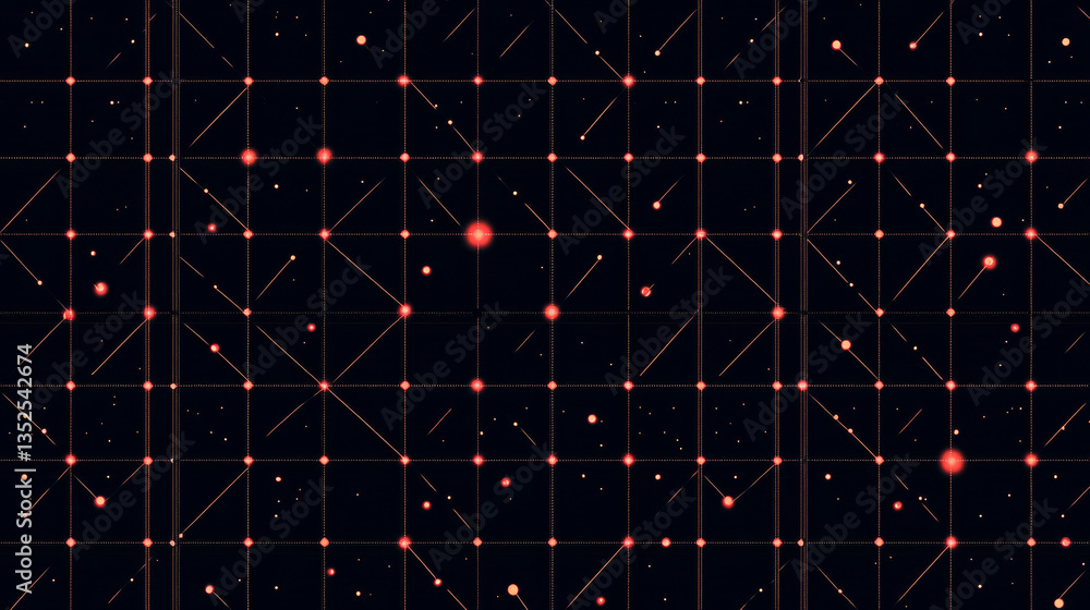 Poster polygon abstract background concept of dots and lines connected. with a dark background and empty sp