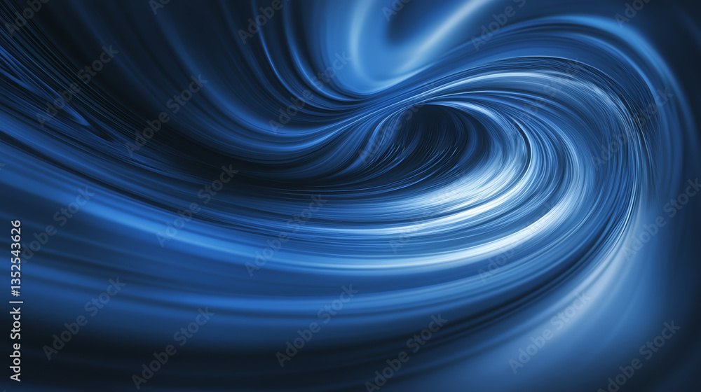 Poster abstract circular particle tunnel technology background concept on dark blue background digital pres