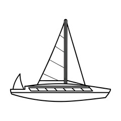 High Quality Trimaran Black Vector

