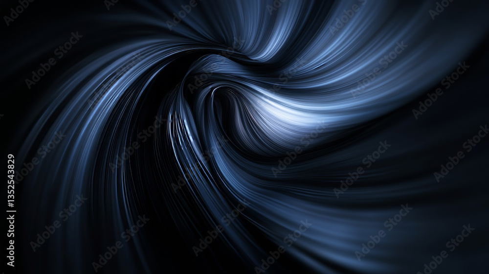 Poster abstract circular particle tunnel technology background concept on dark blue background digital pres