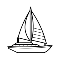 High Quality Trimaran Black Vector

