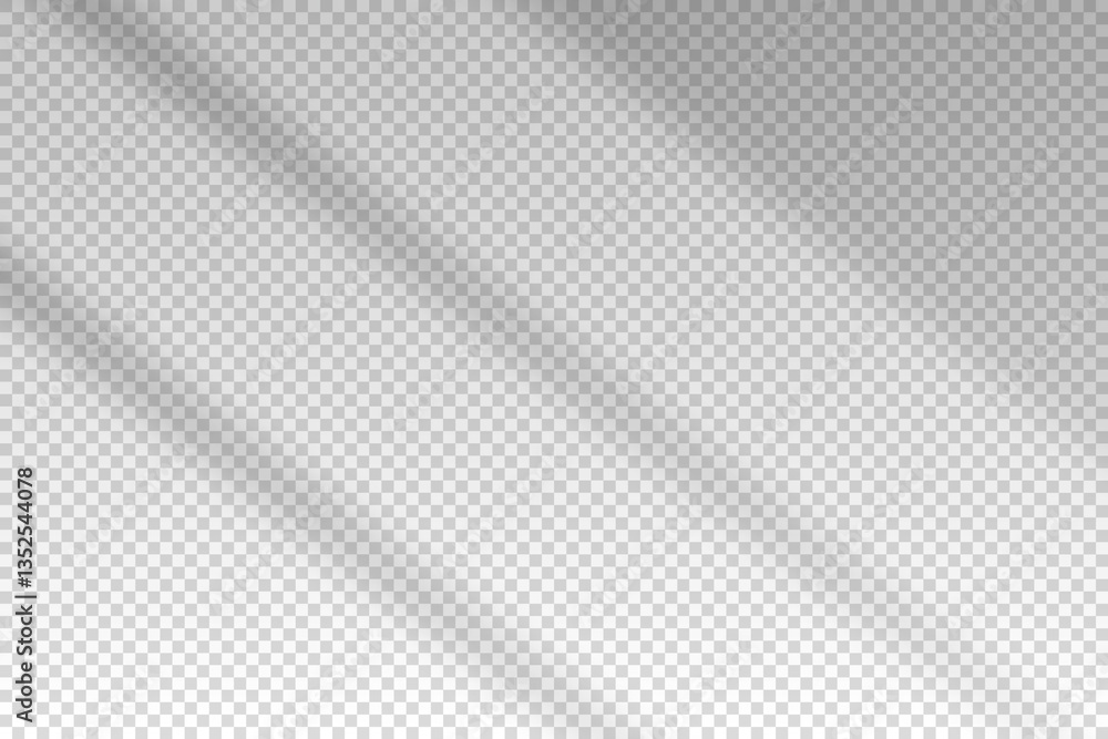 Poster shadow blinds. sun light from window. overlay effect. shade jalousie transparent. isolated backgroun