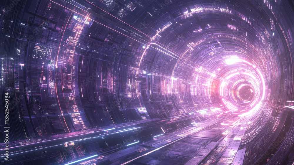 Poster futuristic cyber technology innovation, artificial intelligence concept, brain over the circuit boar