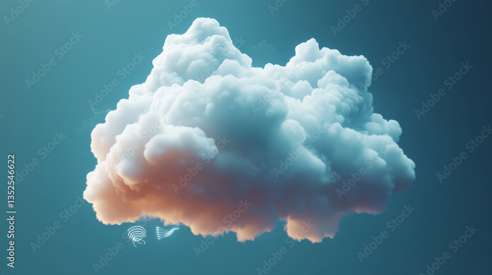 Poster technology internet and big data of cloud computing using artificial intelligence, 5g high-speed con