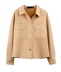 Fashion female trendy jacket isolated on white, women's clothing item cutout, lady's apparel,...