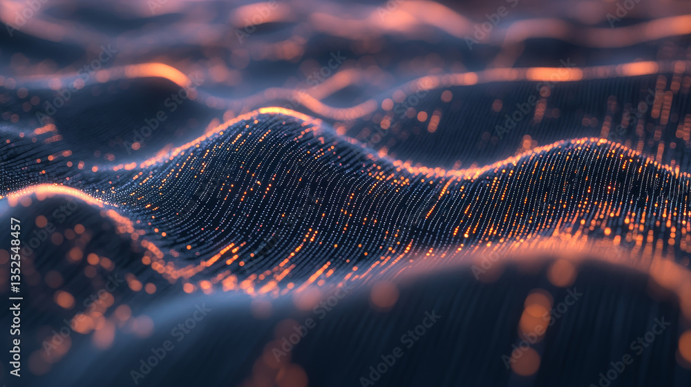 Poster artificial intelligence ai concept. future technology digital data analysis. big data transmission c