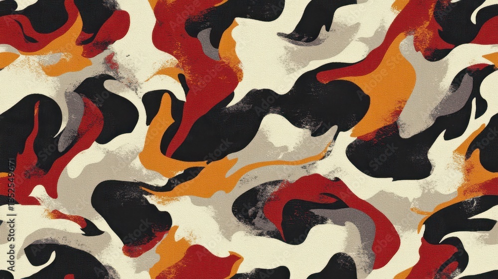 Aufkleber abstract design featuring varied shapes and contrasting color composition