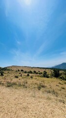 Naklejka premium desert landscape with blue sky