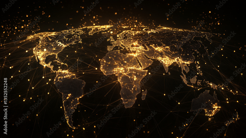 Poster digital data abstract background with technology digital cyberspace, data analysis and global networ