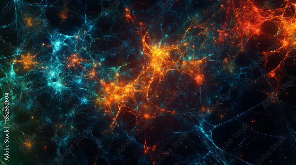 Poster digital abstract background, digital cyberspace and technology network connections. 3d rendering