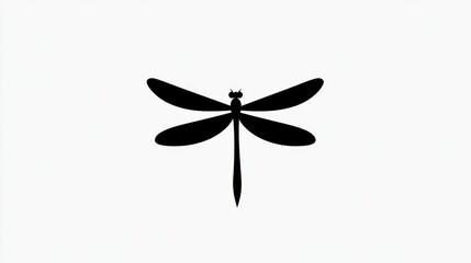 Simple dragonfly silhouette design
