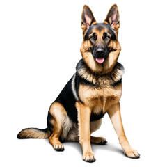 Fototapeta premium german shepherd dog isolated on transparent background