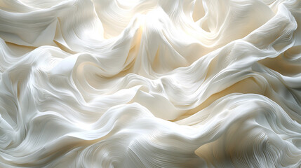 Fototapeta premium Abstract White Fabric Drape