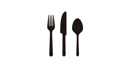 Utensils, Dining, Simple, White Background