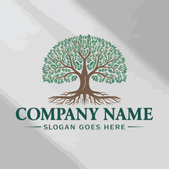 Obraz premium Tree Logo Design Vector Illustration