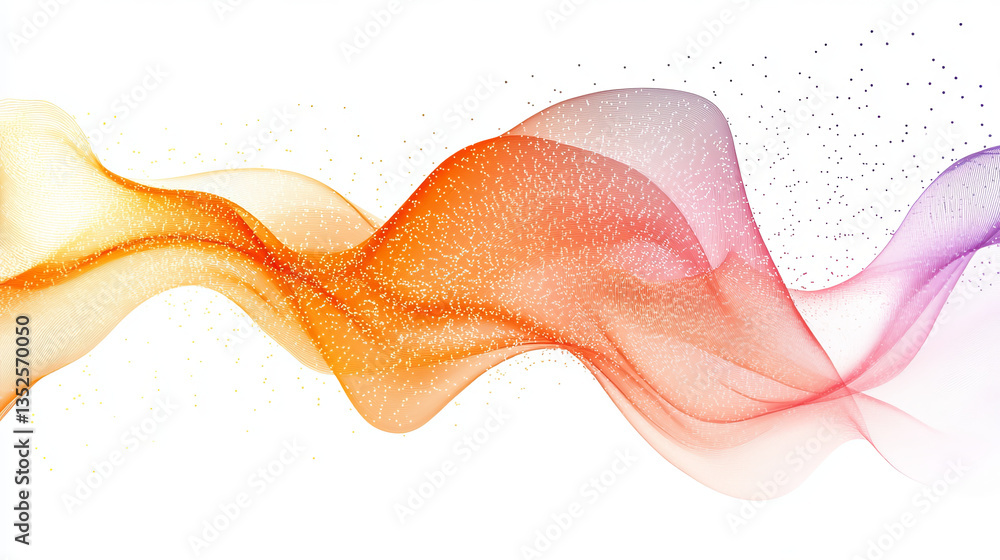 Poster abstract wave technology background.connection structure.big data visualization and business .