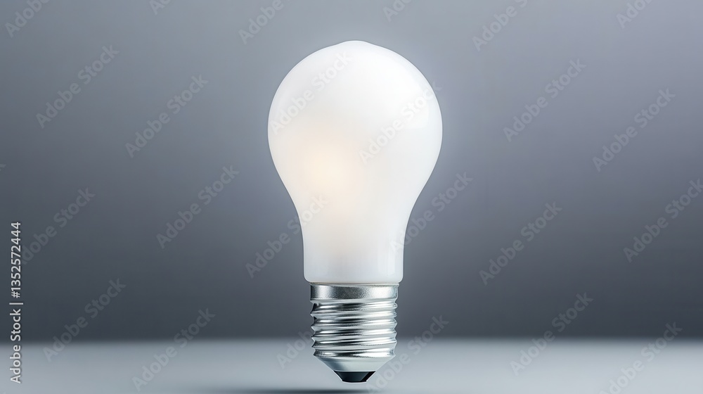 Poster elegant and modern light bulb on a minimalist background illuminating a subtle atmosphere for interi