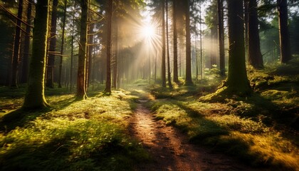 Fototapeta premium forest light