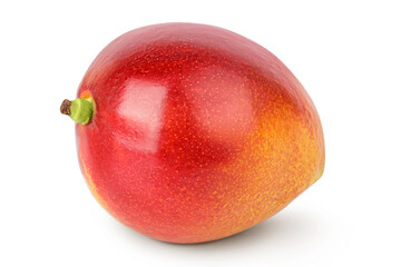 Ripe mango isolated on white background with full depth of field