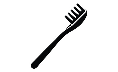 Toothbrush silhouette icon vector on white background
